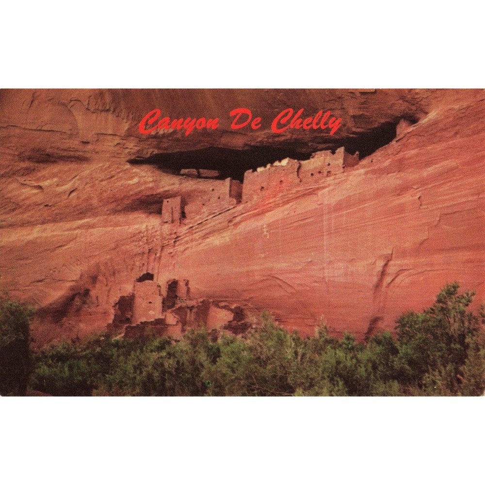Vintage Canyon De Chelly White House Cliff Dwellings Arizona Postcard K-148 - Picture 1 of 2